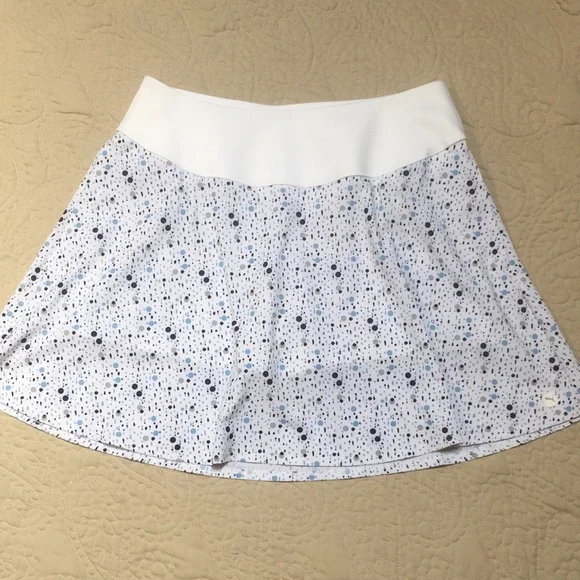 New! Puma PWRShape White Dot Print 16” Golf Skort With Pockets size Medium - Picture 3 of 15